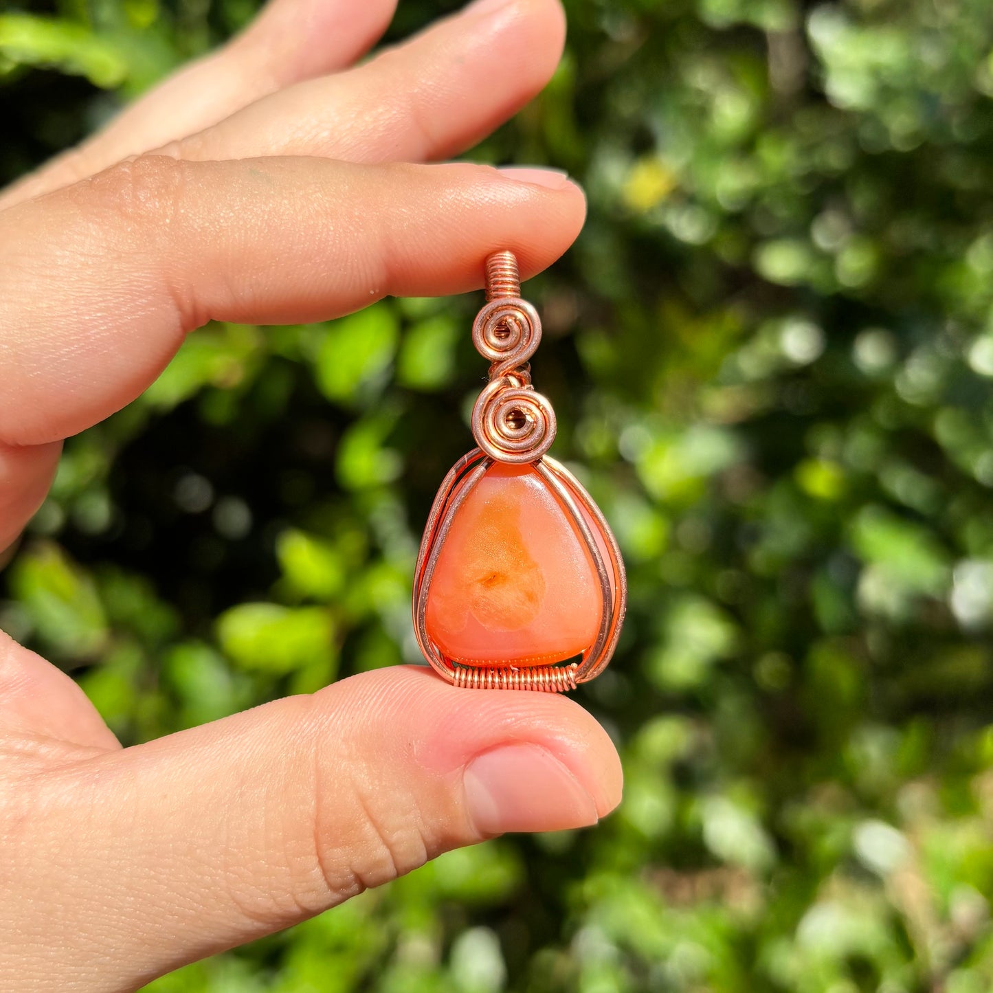 Mini carnelian pendants (matching)