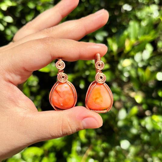 Mini carnelian pendants (matching)