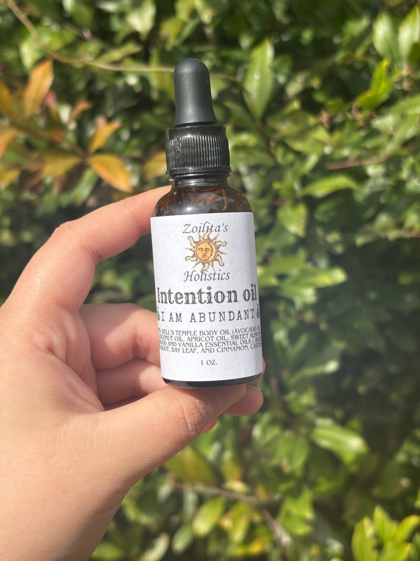 I AM ABUNDANT Intention oil