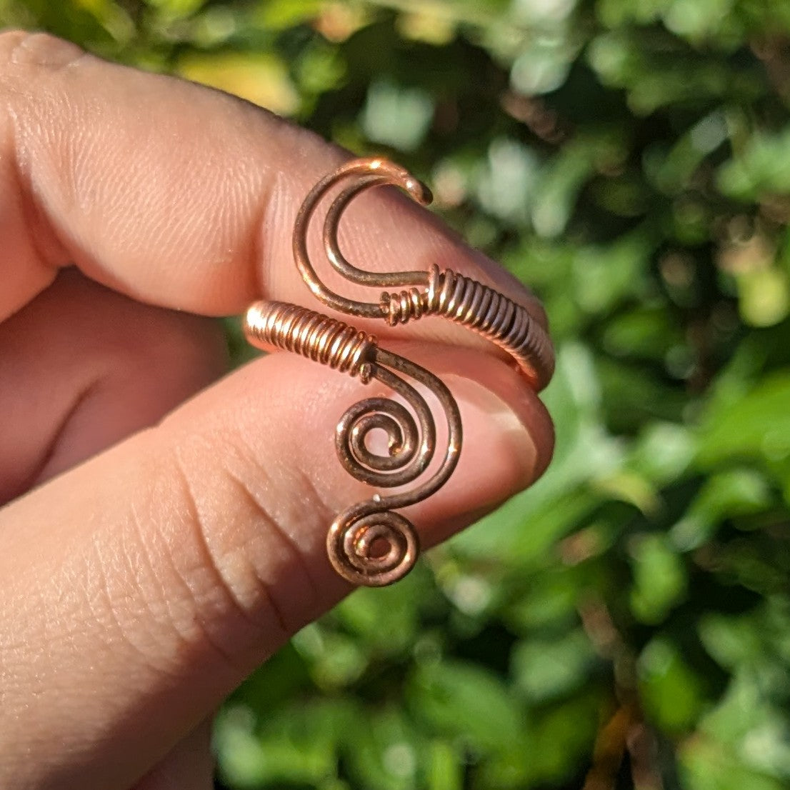 Moon spiral adjustable rings